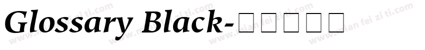 Glossary Black字体转换